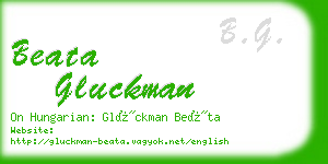 beata gluckman business card